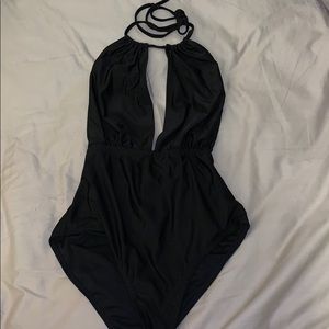 Onepiece open back bathing suit